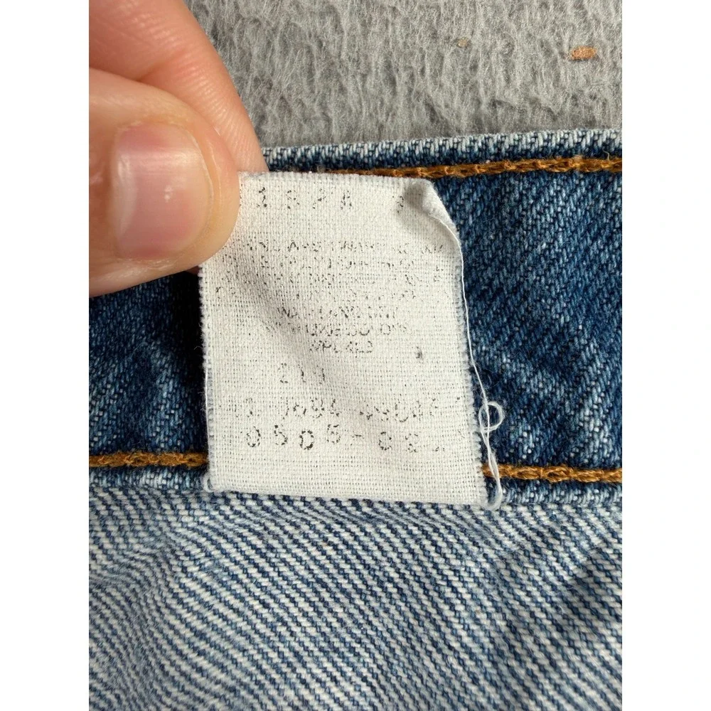 Vintage Levis 505 Jean Shorts Mens 40x9 Orange Tab Made in USA 90s 1994